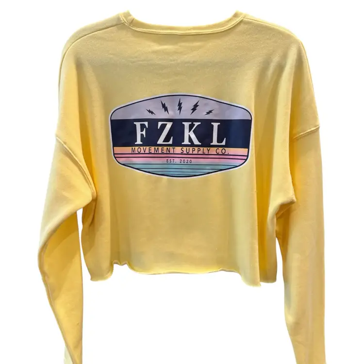 Electric Sunrise Women's Crew Crop Sweatshirt