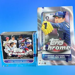 2022 Topps Chrome Sapphire/2025 Topps Chrome Hobby 2 Box Live Team Rip (stacked shipping)