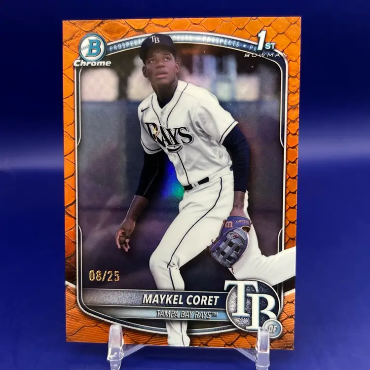 Maykel Coret 2025 Bowman Chrome Orange Reptilian 8/25