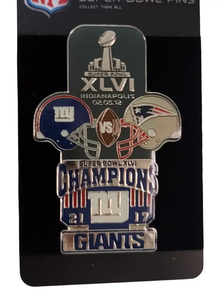 NFL 2012 XLVI Giants Commemorative Super Bowl Pin E655
