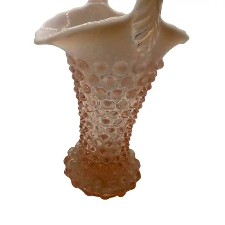 Duncan Miller Basket Pink Opalescent Hobnail (I Had A Typo, The Price Is 38$)