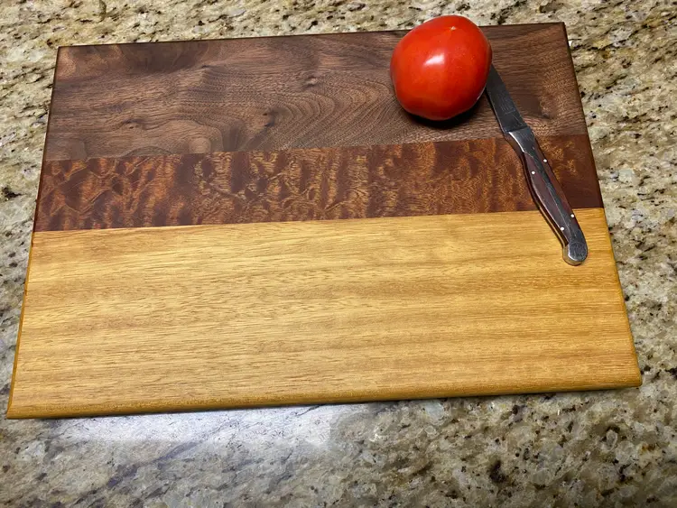 Walnut, Teak & Sapele/ Mahogany cutting board