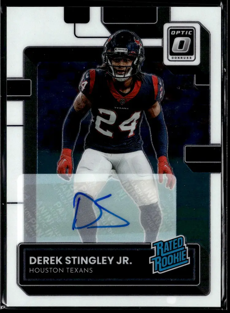 2022 Donruss Optic Football DEREK STINGLEY JR. RC Rookie Auto /150 SP #244 TEXANS