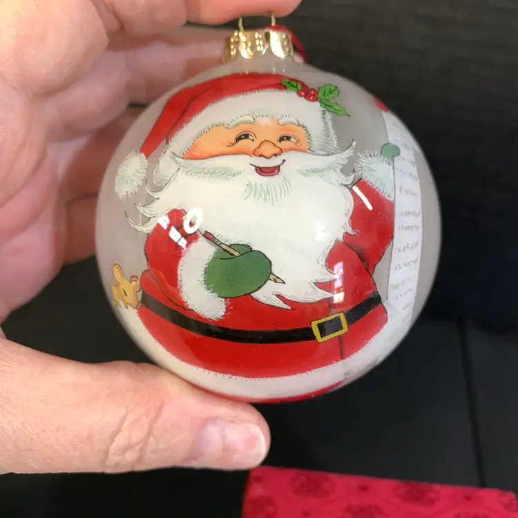 Chase International Glass Christmas Ornament