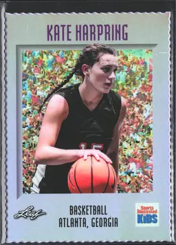 Kate Harpring Leaf Sports Illustrated Kids METAL Short Print Basketball Card Only 301 Made!