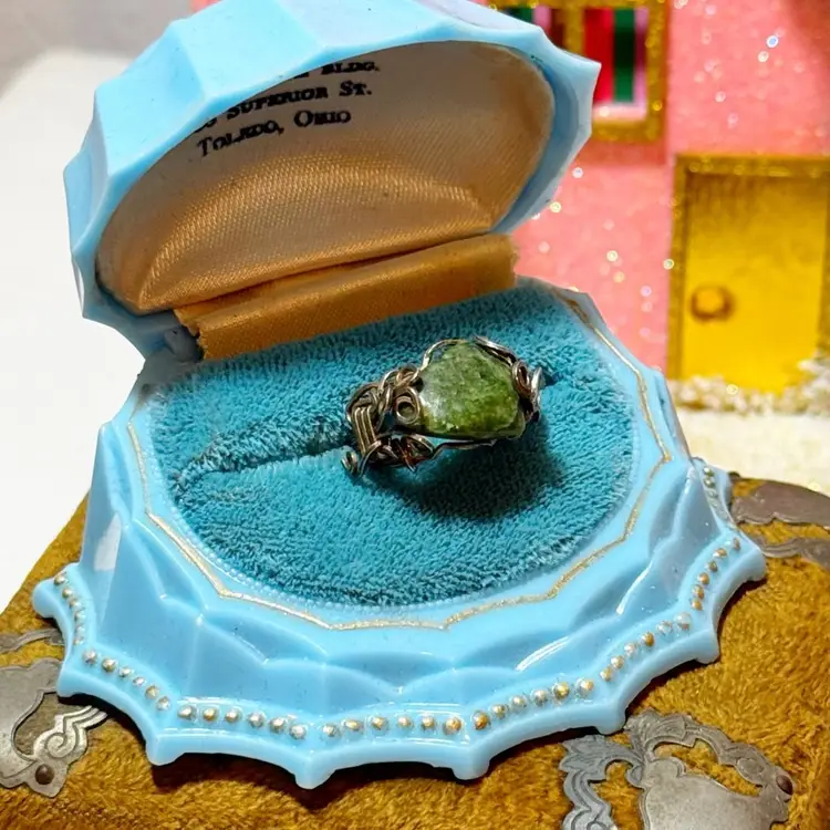 Sterling Silver Irish Connemara Marble Ring 
Size 6.5