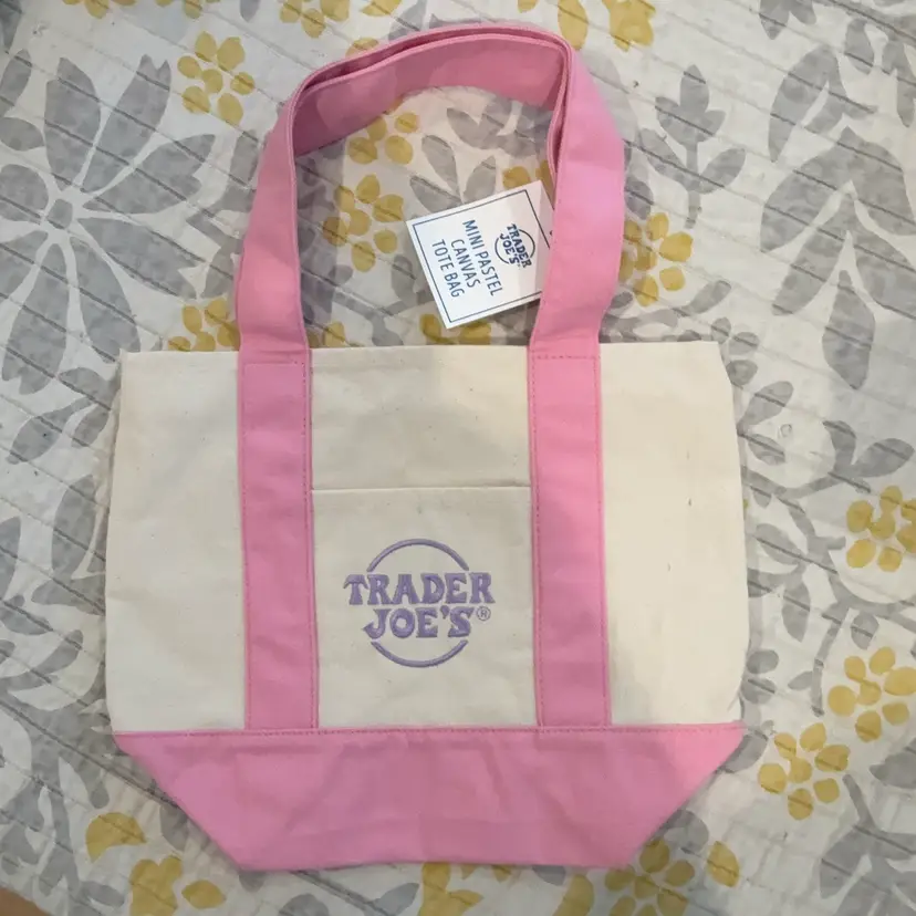 Trader Joe’s Mini Tote Bag - Pastel Pink