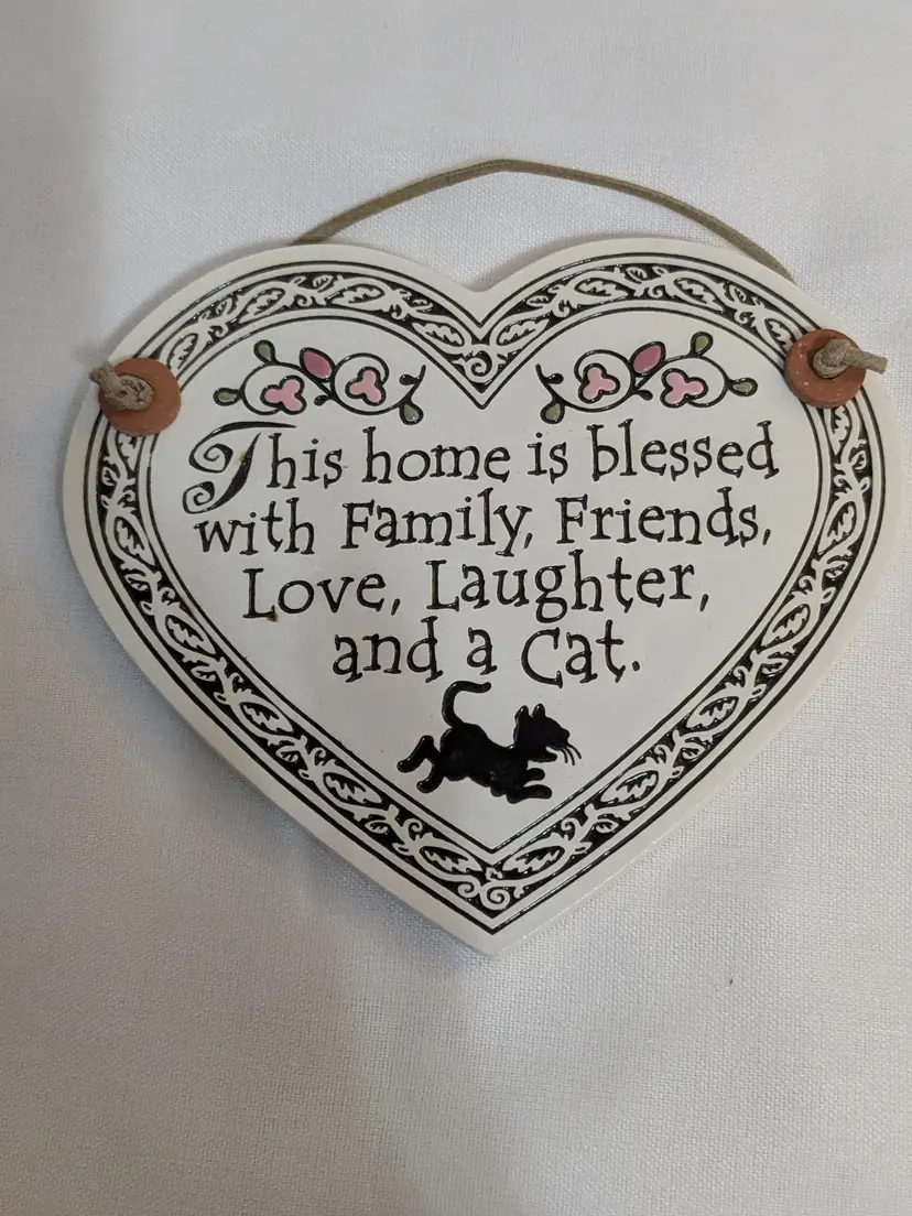 Cat Heart Plaque