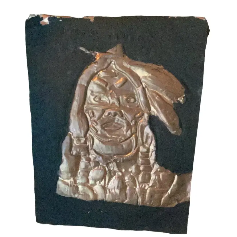 Vintage Collectible Copper Art - Native/Indigenous Man