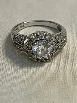 Size 7 CZ .925 Sterling Silver PAJ Ring