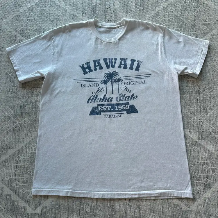 ABC Store Hawaii Aloha State Graphic Short Sleeve Tee Shirt Memorabilia Size L