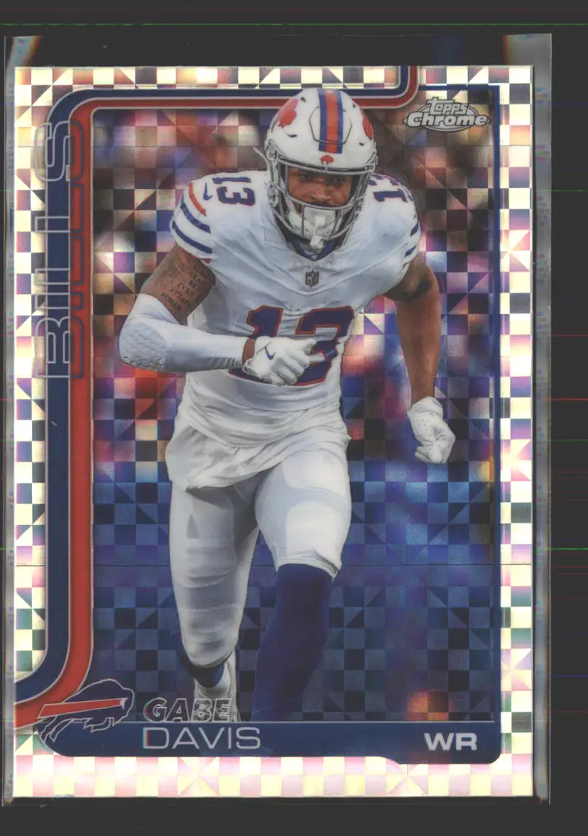 Gabe Davis 2025 Topps Chrome X-Fractor #142 - (142) - Buffalo Bills