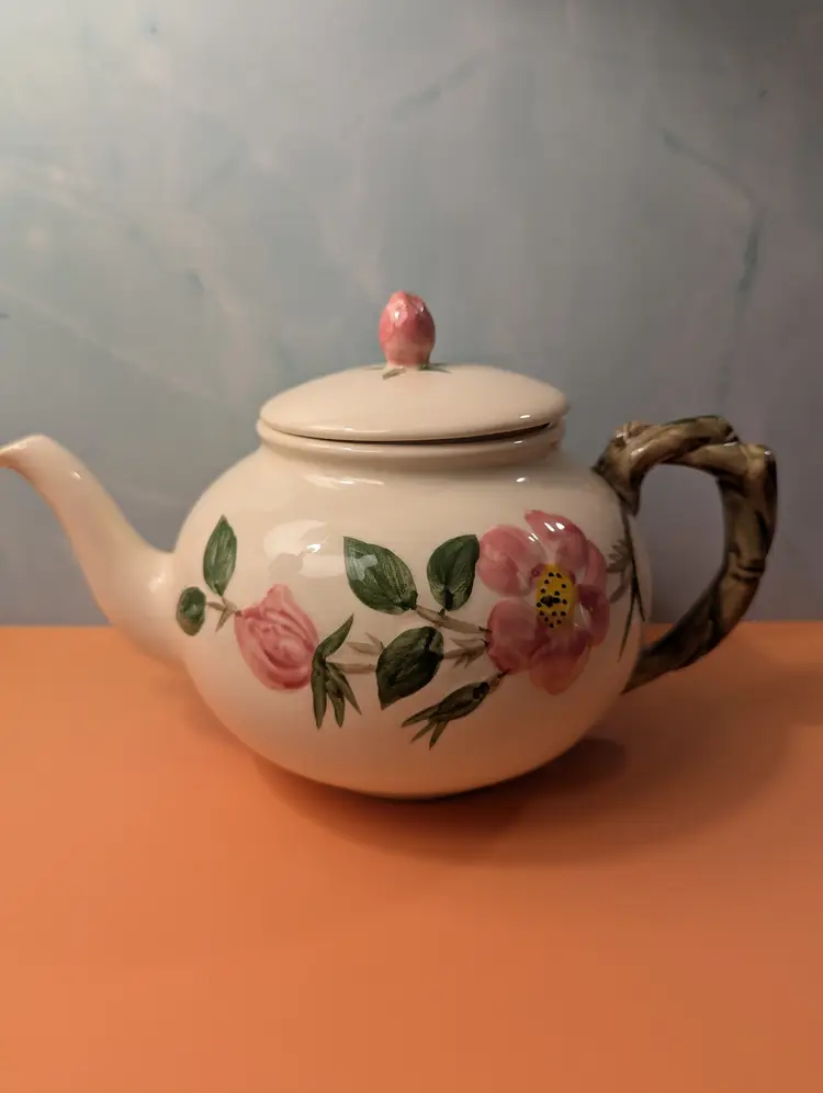 Franciscan Desert Rose Vintage Tea Pot with Lid Made in the USA