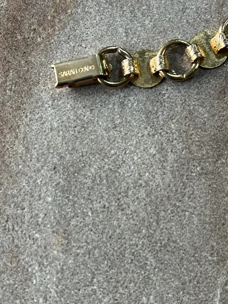 Sarah Coventry Etched Floral Bracelet 7 inch Vintage