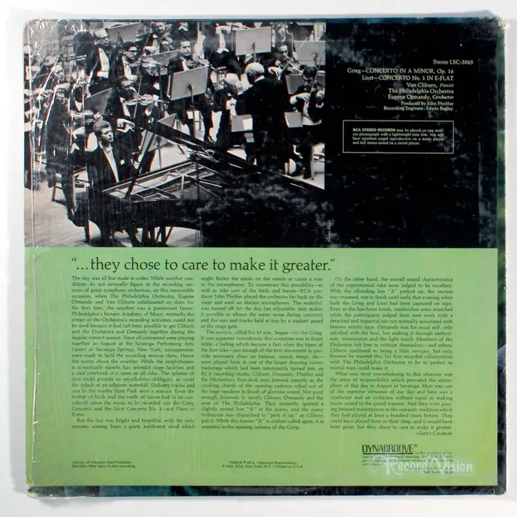 Van Cliburn - The Philadelerhia Orchestra (1979) Vinyl LP • Eugene Ormandy