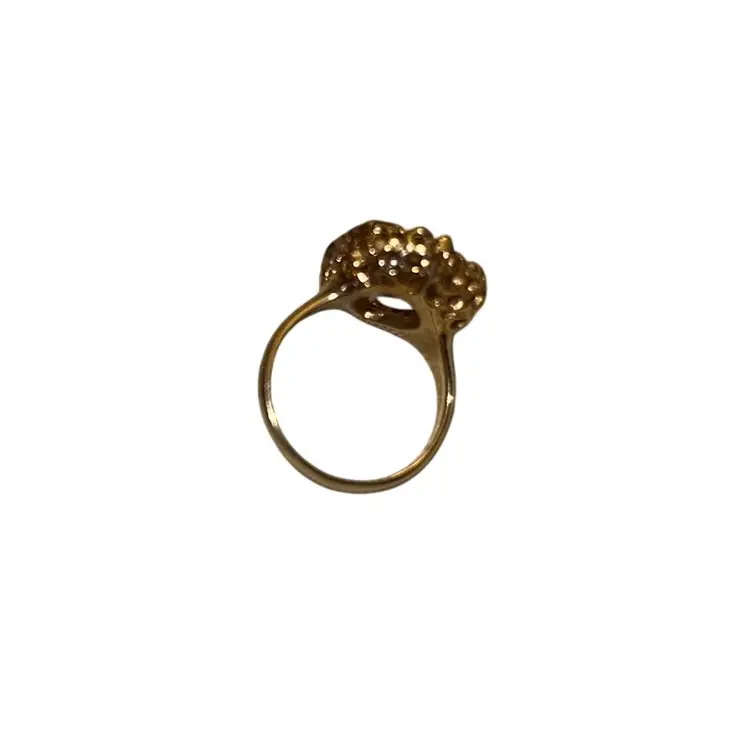 14K HGE (Gold plated) CZ Ring Size 5 Vintage