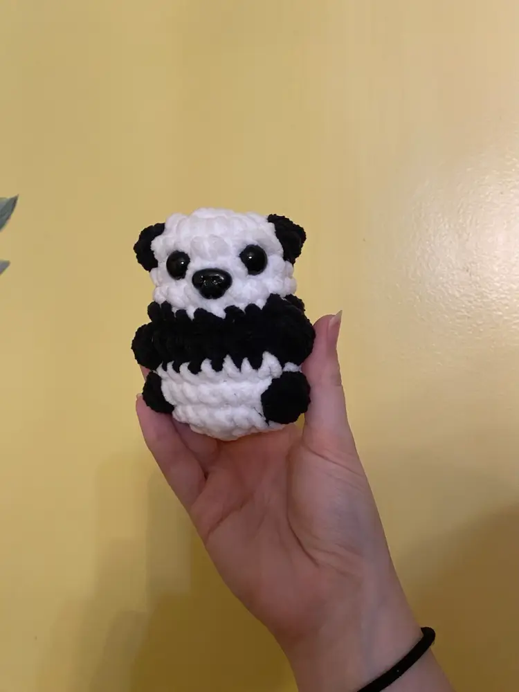Crocheted Pandas Approximately 4 X 3