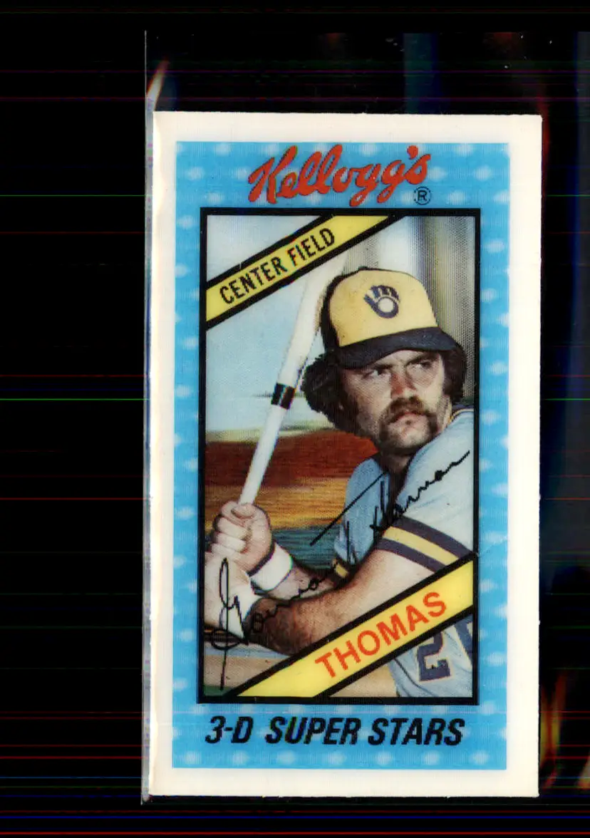 Gorman Thomas 1980 Kellogg's 3-D Super Stars #11 - (pk2) - Milwaukee Brewers