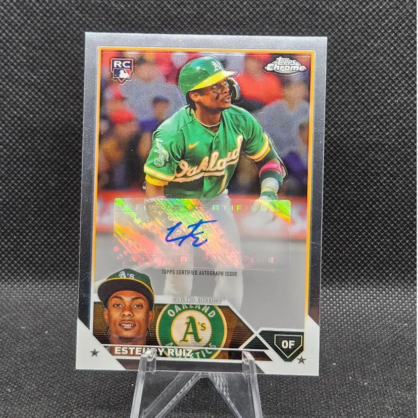 2023 Topps Chrome Update Esteury Ruiz Auto RC Oakland Athletics Autograph