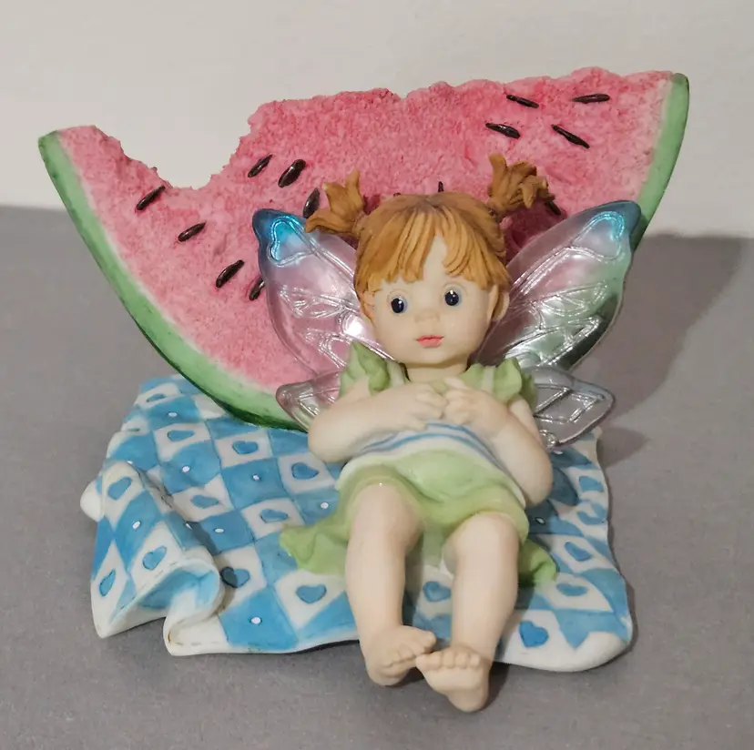 Enesco My Little Kitchen Fairies 'Tummy Ache Fairie' Watermelon figurine