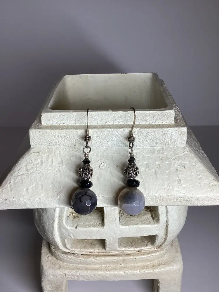 Cracked Agate Earrings
