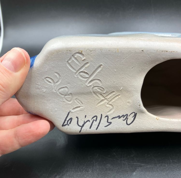 Eldreth Pottery Salt Glaze Bunny Signed By Dave Eldreth, 2007