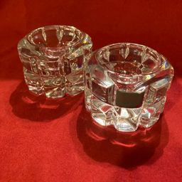 06. VTG Mikasa Crystal Tealight/Taper Holders