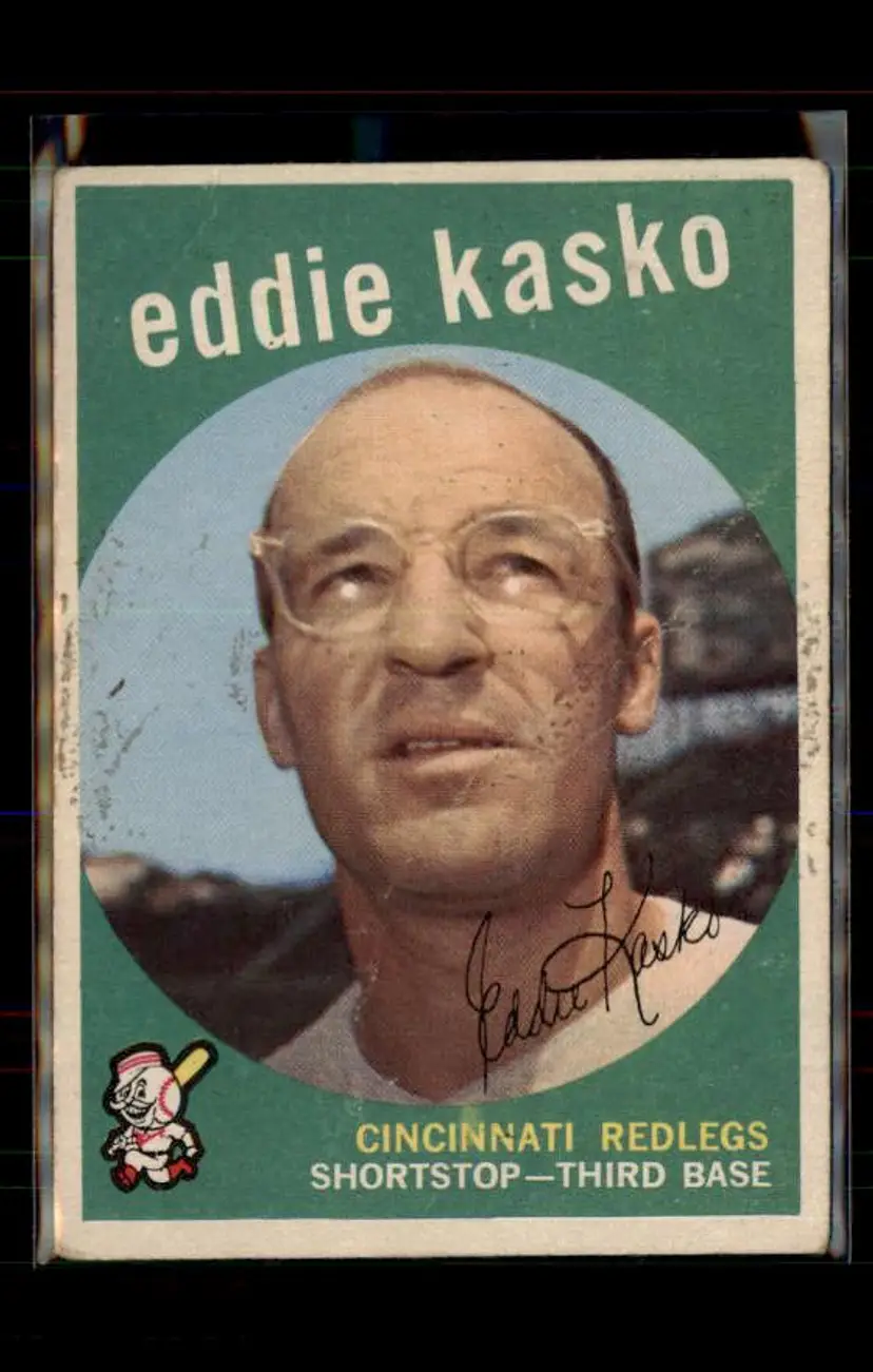 1959 Topps #232b Eddie Kasko - (pk4) - Cincinnati Redlegs