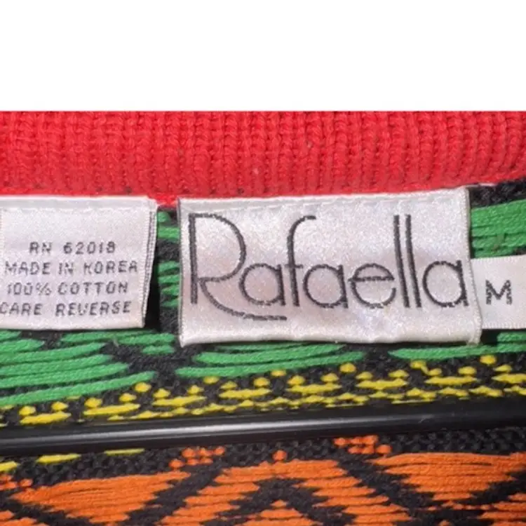 Coogi Style Rafaella Cardigan Sweater 1990s Vibe Oversized VTG Korea Med