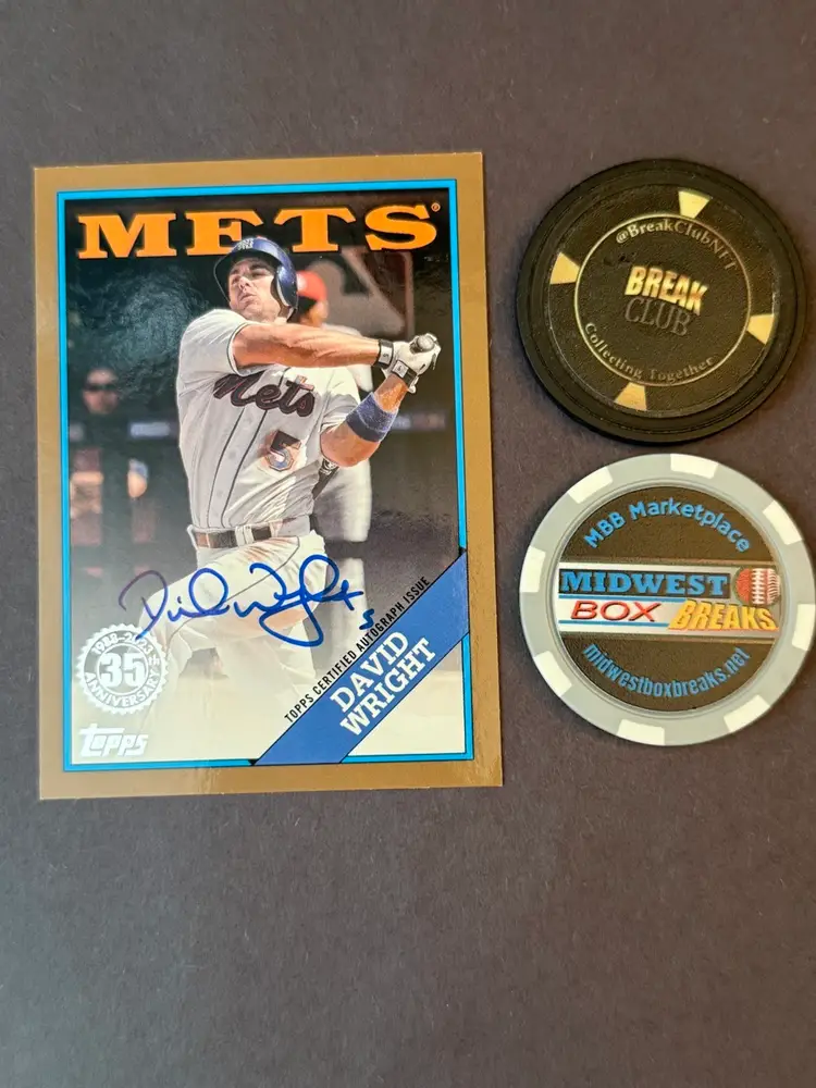 2023 Topps Series 1 1988 Insert David Wright Auto Gold #’d 50/50
New York Mets