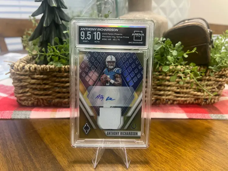2023 Panini Phoenix Yellow Prime #RAJ-AR Anthony Richardson RPA - Arena Club 9.5/10 Auto! 65/75!