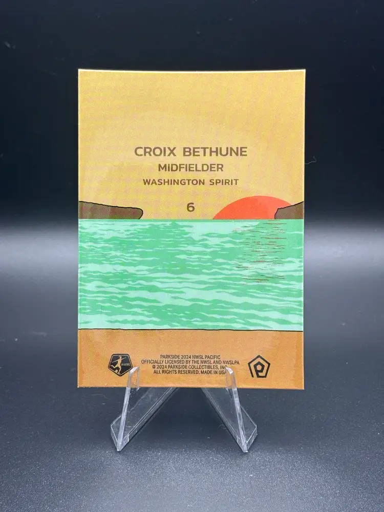 Croix Bethune 2024 Parkside Pacific Heat Wave /75 Washington Spirit Soccer Card