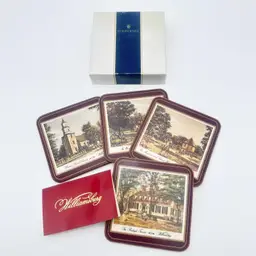 Pimpernel Williamsburg Coasters Set of 4 with Original Box 4.25" B25