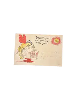 Antique Undivided Back 1905 Valentines’s Day Postcard Doesn’t Cupid Cut Any Ice With You