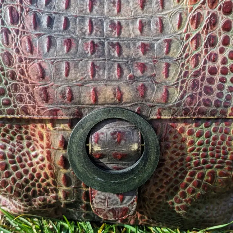 INGE Croc Print Leather Everyday Bag