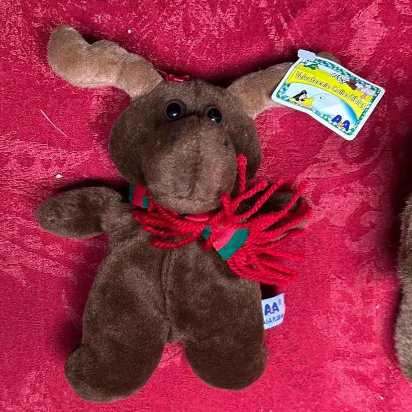 Christmas Moose Beanie Baby