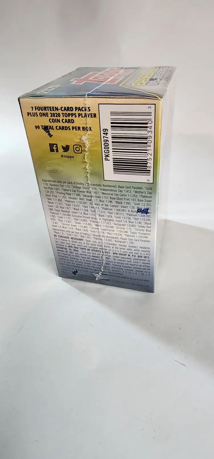 2020 Topps Update Series Baseball Blaster Box  *Target Exclusive*