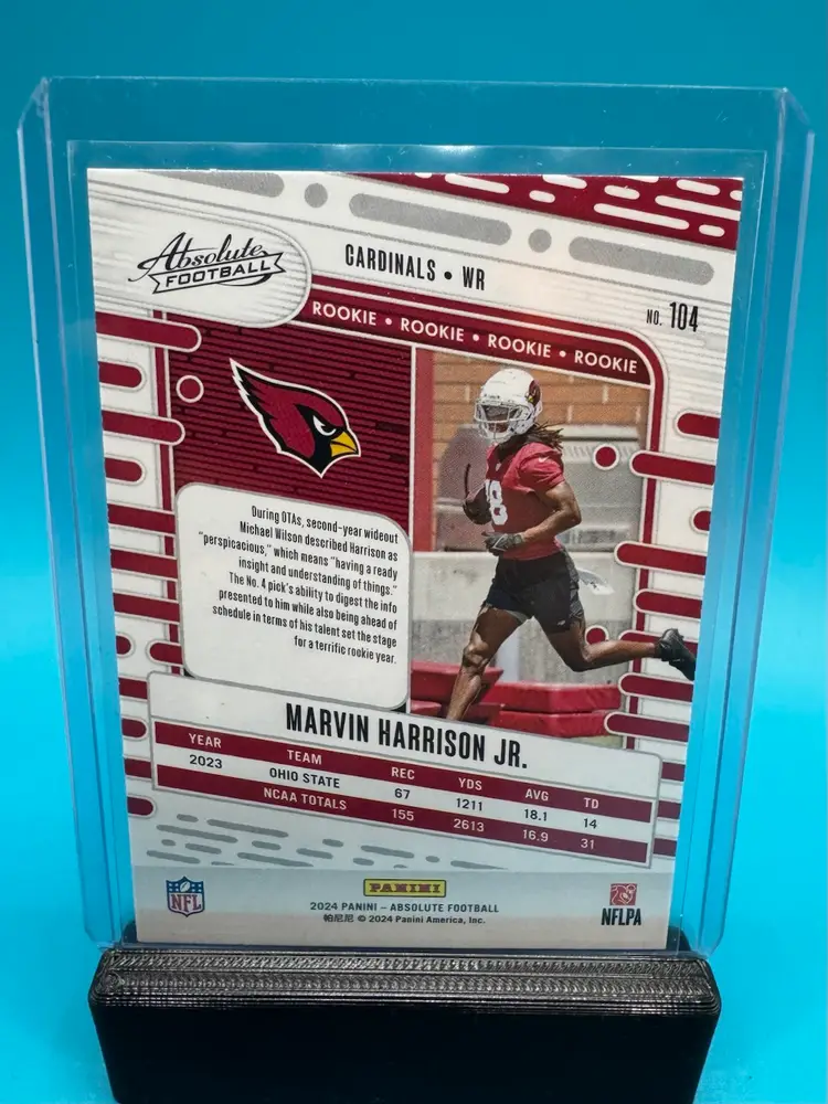 Marvin Harrison Jr. Absolute Red And Blue RC Arizona Cardinals