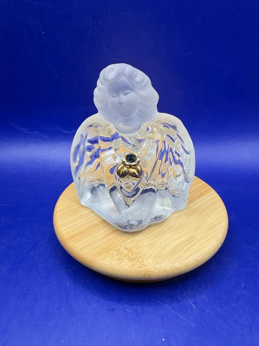 Fenton Art Glass Guardian Angel - September ‘Sapphire’