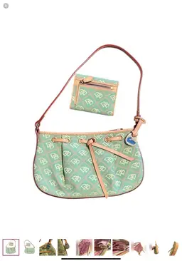 Dooney & Bourke Y2K Vintage Tassel Zip Top Bag & Matching Wallet