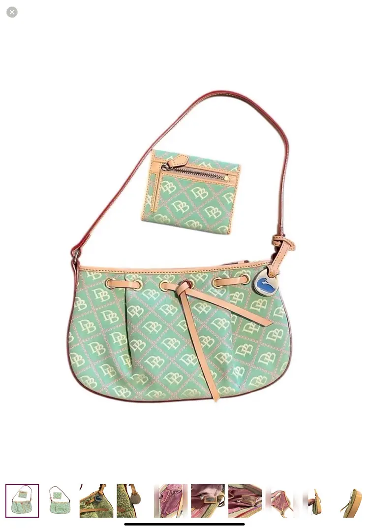 Dooney & Bourke Y2K Vintage Tassel Zip Top Bag & Matching Wallet