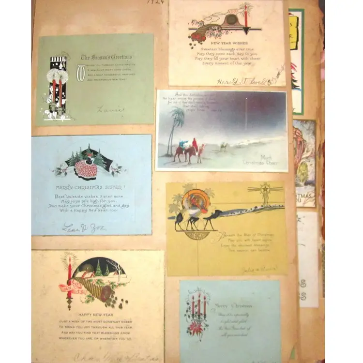 Vintage Scarpbook 300 Greeting Cards Christmas Other Occasions Display Collect