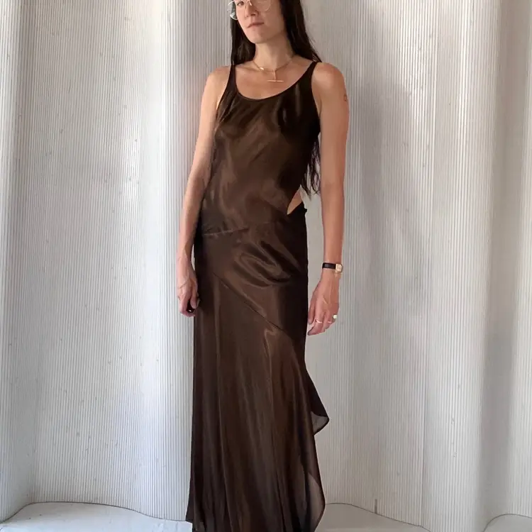 Fayçal Amor Brown Dress