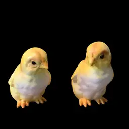 02. Lefton Pair of Easter Baby Chickens; Chicks, Peeps