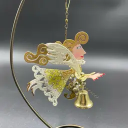 Karen Rossi Fanciful Flights for Silvestri Hanging Ornament Gold Hearts Valentine’s Day