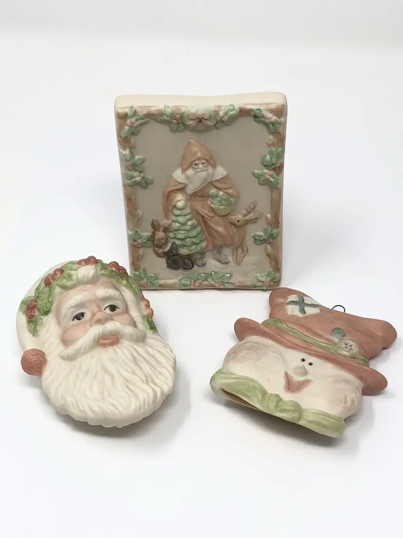 Porcelain Backlight Christmas Ornaments Set of 3