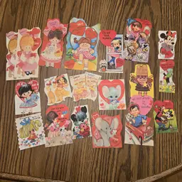 Vintage Lot of 21 USED 1970's Original Valentines