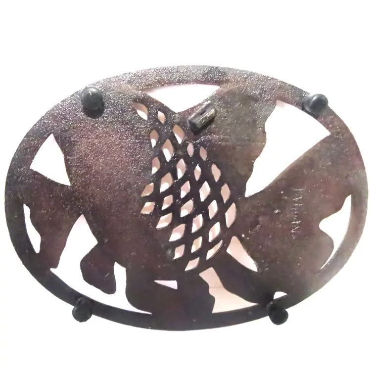 Vintage Brass Trivet Fish Design With Box Jamesway Price Tag 1984 NOS