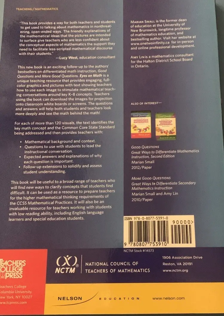 Eyes on Math : A Visual Approach to Teaching Math Concepts by Amy Lin and Marian Small
