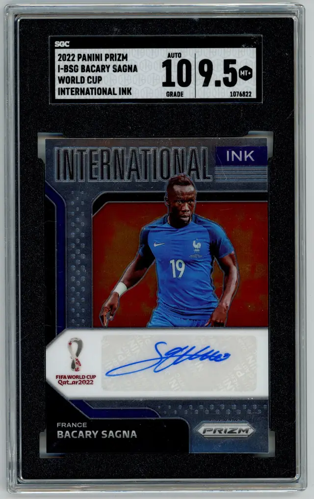 2022 Prizm FIFA World Cup BACARY SAGNA International Ink Auto #I-BSG FRANCE SGC 9.5 MT+